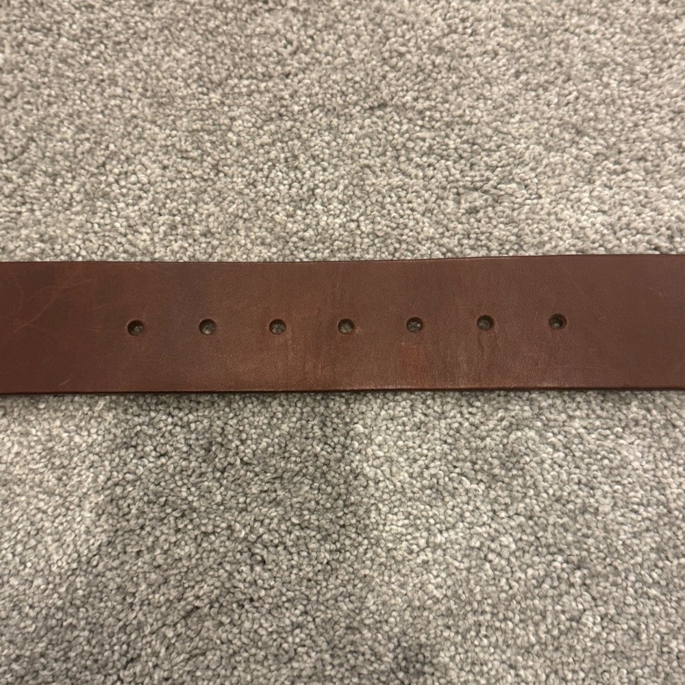 Vintage BURBERRY Brown Adjustable Womens Leather Belt Equestrian Wide - Picture 10 of 10